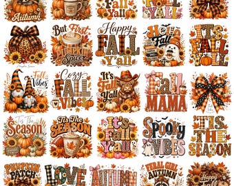Fall PNG Bundle, Patchwork Floral Pumpkin Png,Coquette Bow Fall Png,Fall T shirt Png,Thanksgiving, Pumpkin Spice, Autumn Sublimation Designs