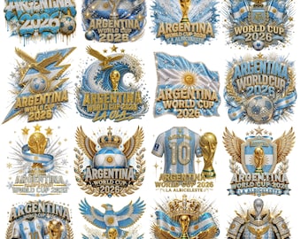 Argentina World Cup 2026 PNG, Argentina Soccer Champion Design, Football Trophy Sublimation, Soccer Fan PNG, Digital Download
