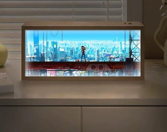 Asuka EVA LED Light Sound Panel, Custom Photo Anime Room Decor