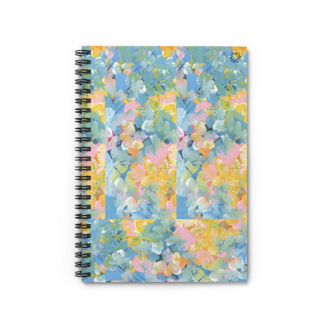 Pastel Watercolor Floral Spiral Notebook | Ruled Journal - Etsy