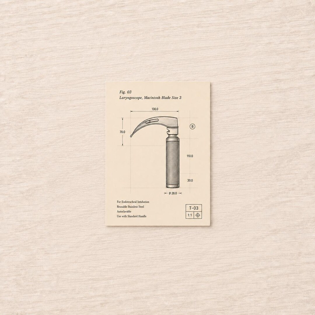 Laryngoscope Medical Sticker, Airway Intubation Vinyl Decal, ER Nurse ...