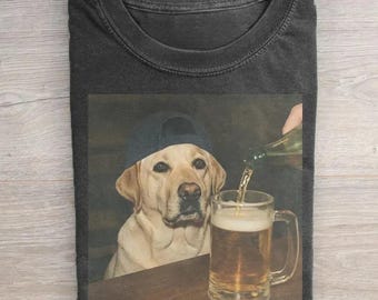 Labrador Retriever Drink Beer Shirt, Funny Labrador Shirt, Labrador Dog Mom & Dad Gift, Retriever Dog Shirt, Unisex Graphic Tee