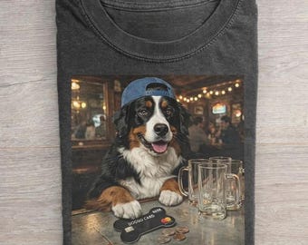 Bernese Mountain Dog T-shirt, Funny Bernese Dog Meme Shirt, Bernese Owner Vintage Tee, Retro 90s Animal Meme Shirt, Unisex Graphic Shirt