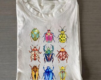 The Beetles Vintage 90s T-shirt, Beetle Lover Shirt, Vintage Insect Shirt, Entomology Graphic Tee, Nature Lover Gift, Unisex Graphic Shirt