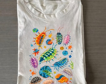 Colorful Bugs Shirt, Insect Lover T-shirt, Vintage Entomology 90s Tee, Nature Lover Tee, Retro Insects Top, Unisex Graphic Tee