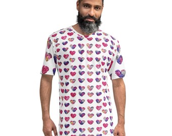 Crochet Hearts Print Men's t-shirt