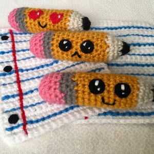 Notebook paper AND Pencil Pals Crochet Patterns image 1