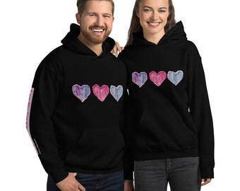 Crochet Hearts Unisex Hoodie