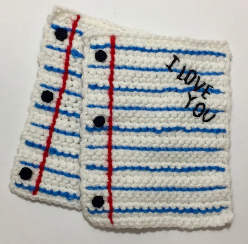 Notebook Paper AND Pencil Pals Crochet Patterns - Etsy