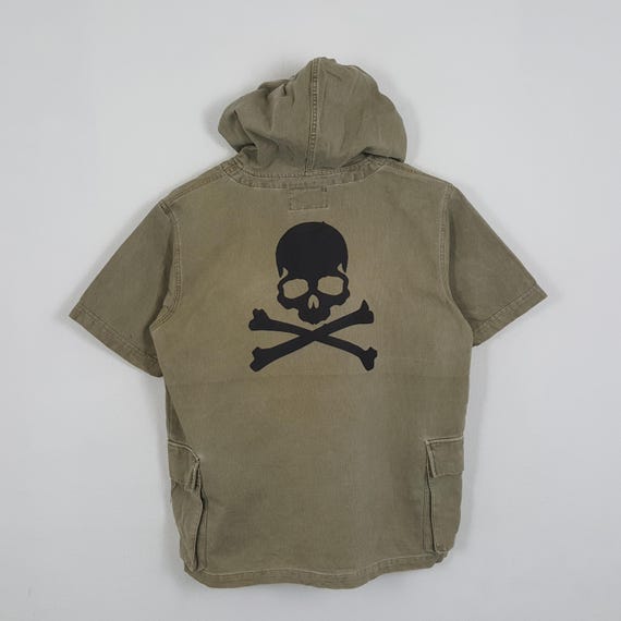 Avirex, Vintage Avirex Officer Uniform Skull Military Hoodie