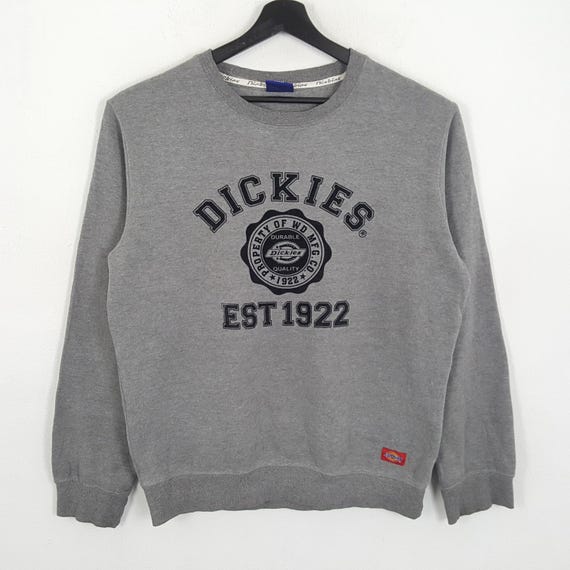 Dickies, Vintage Dickies Logo Spellout Design Crewneck Grey Sweatshirt