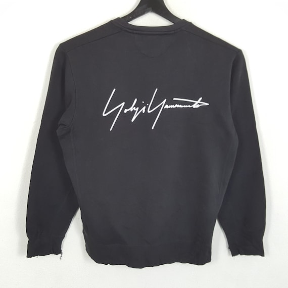 Yohji Yamamoto, Vintage Yohji Yamamoto Crewneck Black Sweatshirt