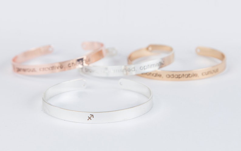 Rose gold Zodiac adjustable bracelet Sagittarius
