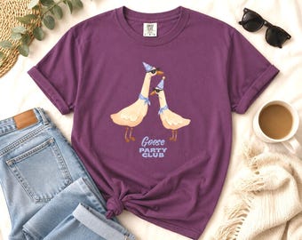 Dumme Gans Unisex Shirt, Gans Party Club T-Shirt, lustiges Gans Geburtstagsshirt, süßes Gans Grafik-T-Shirt, Gänseliebhaber Geschenk, Party Animal Tee