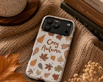 Funda para teléfono con diseño de hojas de otoño / Funda protectora con estampado de hojas otoñales