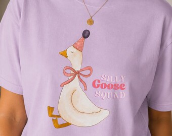 Dumme Gans Squad Shirt, Gans-Geburtstags-Party-Shirt, süßes Gans T-Shirt, lustiges Geburtstags-Gans-Shirt, Gänse-Liebhaber-Geschenk, Party Squad T-Shirt