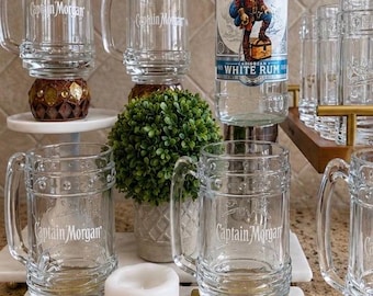 Zestaw ciężkich szklanych kubków Captain Morgan – w stylu Home Bar Tavern