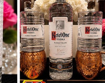 Zestaw 6 szklanek Ketel One Bloody Mary, z wyrazistą grafiką koktajlową, kolekcjonerski sprzęt barmański