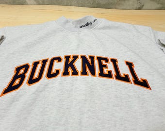Embroidered Bucknell Mockneck Sweatshirt | Custom Letters, Colors, Cuffs