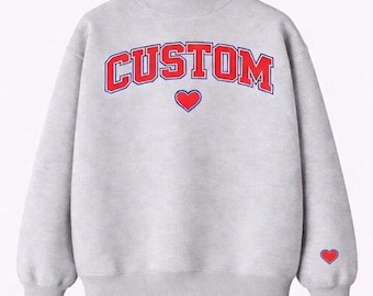 Custom College Mock Neck Sweatshirt | Personalized Varsity Mockneck