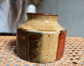 Otagiri OMC Japan Rainbow Striped Stoneware Small Vase/Jar
