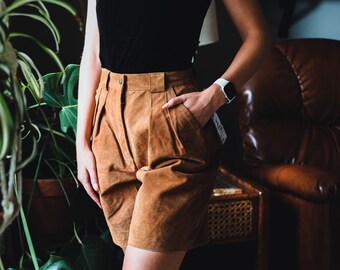 Brown Suede Shorts - Etsy