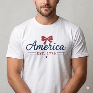 Pacchetto SVG America / File con fiocco patriottico / Design SVG per il 4 luglio / File di taglio Cricut per il Giorno dell'Indipendenza degli Stati Uniti immagine 2