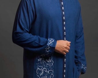 Giacca jabador da uomo di alta qualità con zip e cappuccio, collezione Atlas, modello 7, taglia M