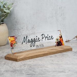 Classic Desk Name Plate.   Made Exclusively by Garo Signs. Size 10&quot; x 2.5”