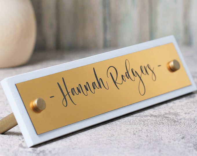 Nurse Coworker Gift and Desk Decor / Desk Accessories / Personalized Desk Nameplate - The Perfect Size 10 x 2.5 inches