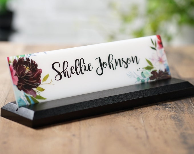 Classic Desk Name Plate.   Made Exclusively by Garo Signs. Size 10" x 2.5”