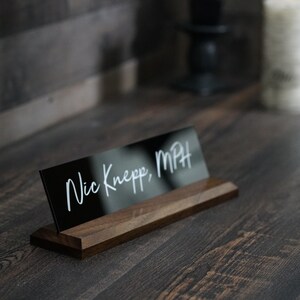 Classic Desk Name Plate. Made Exclusively by Garo Signs. Size 10 x 2.5 image 3