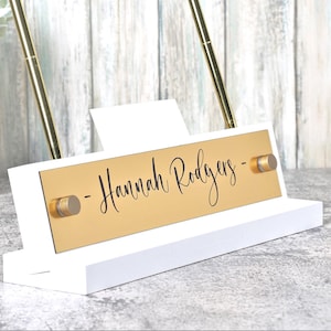 Executive Desk Name Plate.   Made Exclusively by Garo Signs. Size 10&quot; x 2.5&quot;