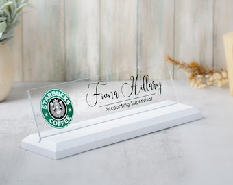 Classic Desk Name Plate.   Made Exclusively by Garo Signs. Size 10" x 2.5”