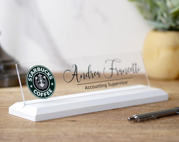 Classic Desk Name Plate.   Made Exclusively by Garo Signs. Size 10" x 2.5”