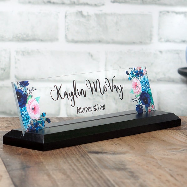 Classic Desk Name Plate.   Made Exclusively by Garo Signs. Size 10" x 2.5”