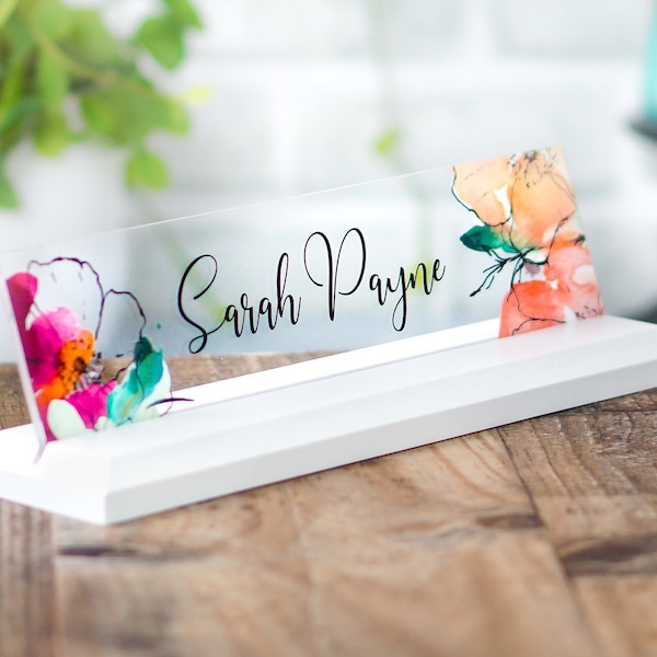 Classic Desk Name Plate.   Made Exclusively by Garo Signs. Size 10" x 2.5”