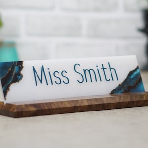 Classic Desk Name Plate.   Made Exclusively by Garo Signs. Size 10&quot; x 2.5”