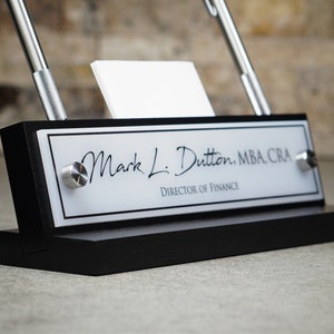 Executive Desk Name Plate. Made Exclusively by Garo Signs. Size 10 x 2.5 image 1