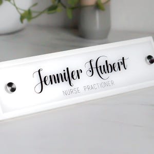 Elegant Personalized Desk Name Plate. Teacher Gift, Coworker Gift, Boss Gift.  Made Exclusively by Garo Signs. Size 10&quot; x 2.5&quot;