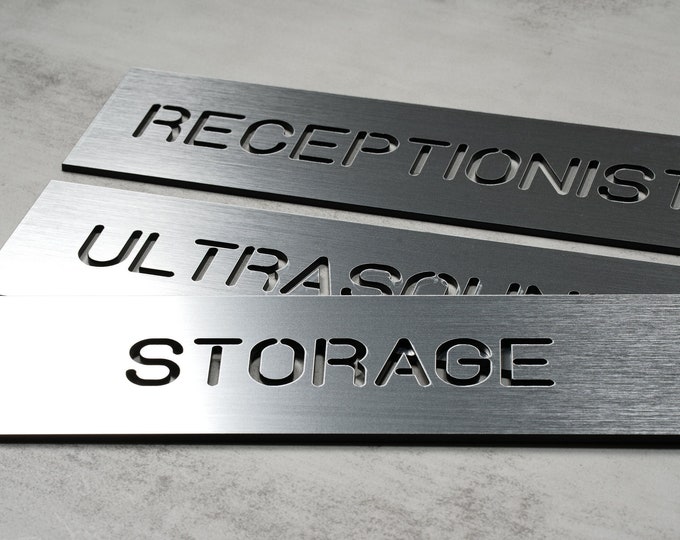Lasered Metal Wall & Door Sign. 10" x 2.5"