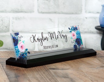 Classic Desk Name Plate.   Made Exclusively by Garo Signs. Size 10" x 2.5”