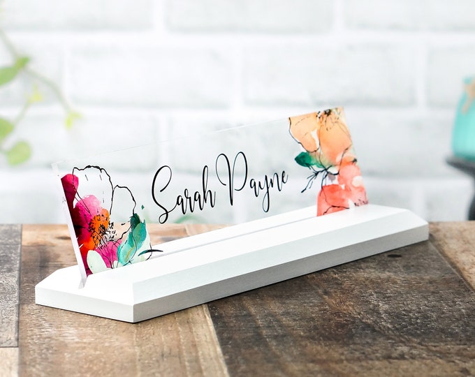 Classic Desk Name Plate.   Made Exclusively by Garo Signs. Size 10" x 2.5”