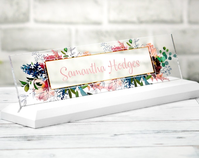 Classic Desk Name Plate.   Made Exclusively by Garo Signs. Size 10" x 2.5”