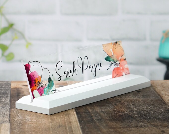 Classic Desk Name Plate.   Made Exclusively by Garo Signs. Size 10" x 2.5”