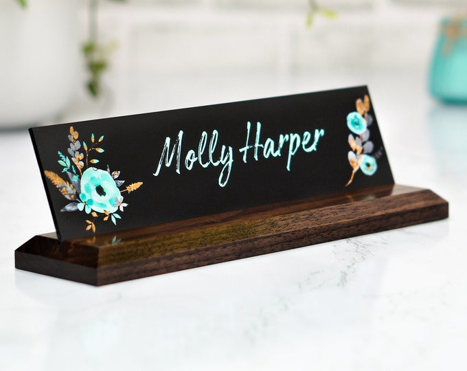 Classic Desk Name Plate.   Made Exclusively by Garo Signs. Size 10" x 2.5”