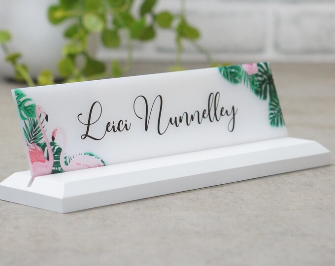 Classic Desk Name Plate.   Made Exclusively by Garo Signs. Size 10" x 2.5”