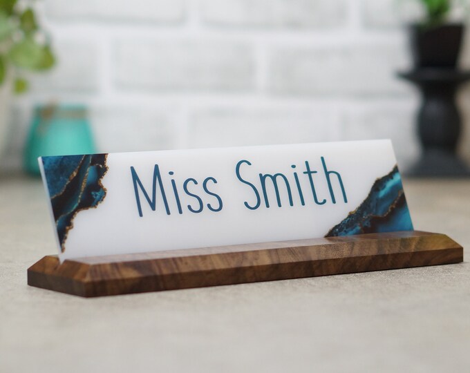 Classic Desk Name Plate.   Made Exclusively by Garo Signs. Size 10" x 2.5”