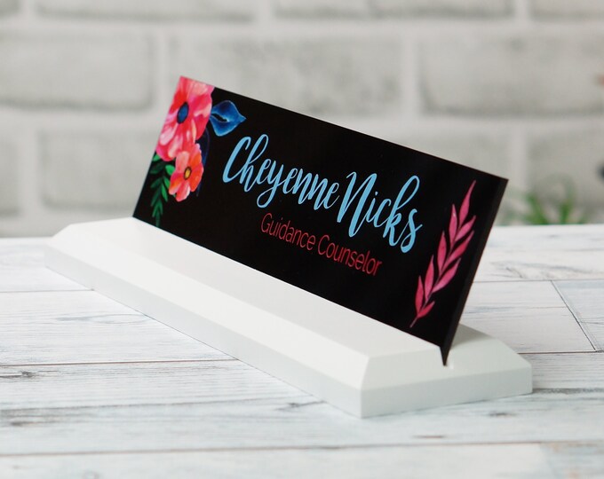 Office Desk Accessories / CoWorker Gift / Desk Name Plate / size 10 x 2.5 inches