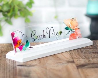 Classic Desk Name Plate.   Made Exclusively by Garo Signs. Size 10" x 2.5”